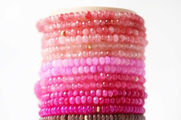 SALMON PINK | LIMITED EDITION GEM BRACELET
