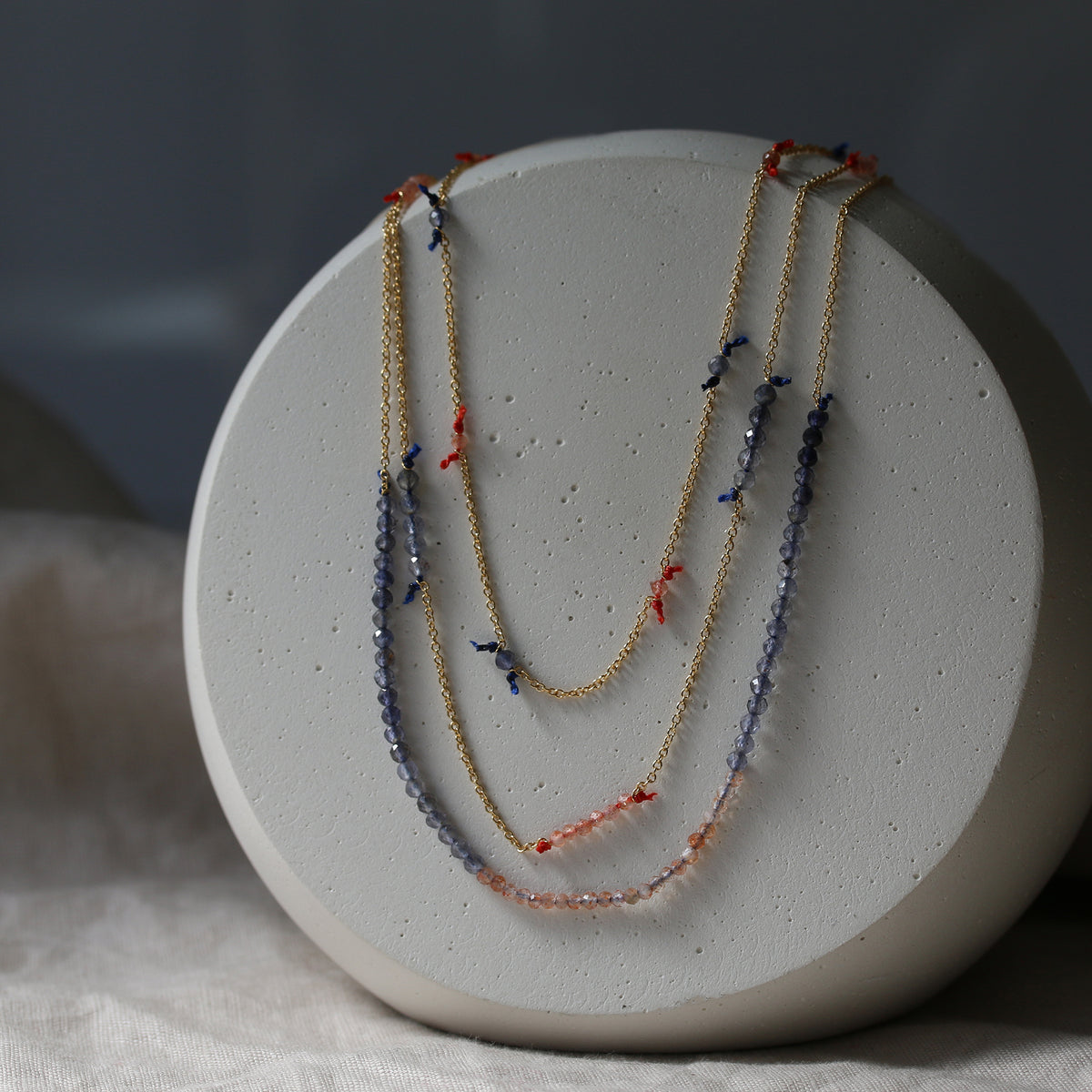 AUTUMN SUNSET BONBON GEMSTONE NECKLACE