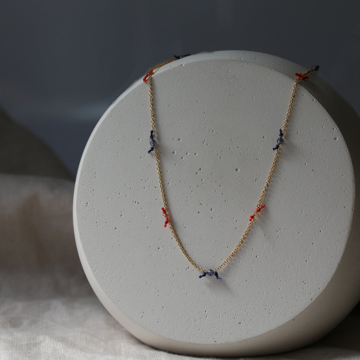 AUTUMN SUNSET BONBON GEMSTONE NECKLACE