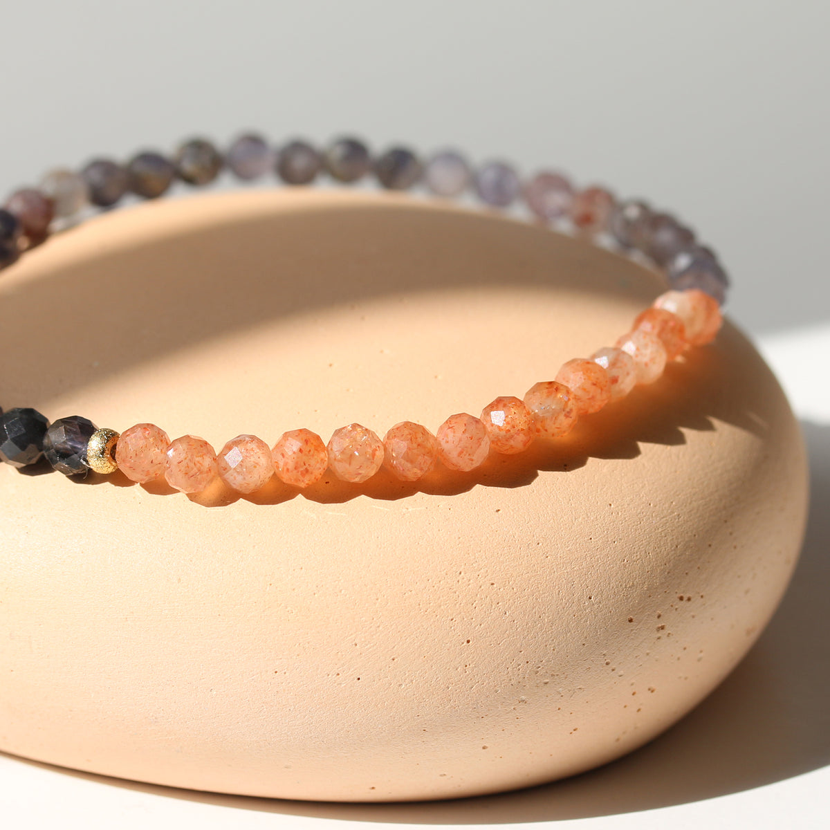 AUTUMN SUNSET | IOLITE + SUNSTONE LIMITED EDITION GEM BRACELET