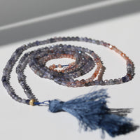 AUTUMN SUNSET GEMSTONE TASSEL NECKLACE