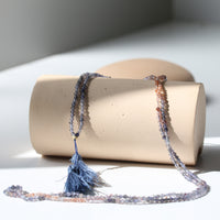 AUTUMN SUNSET GEMSTONE TASSEL NECKLACE