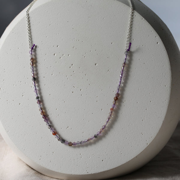 LAVENDER FIELDS BONBON GEMSTONE NECKLACE