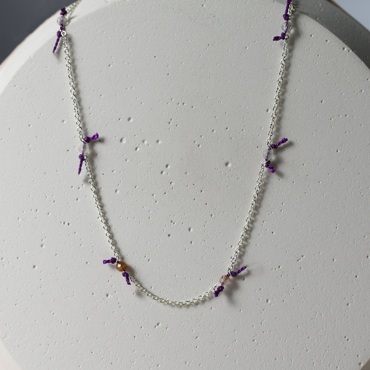 LAVENDER FIELDS BONBON GEMSTONE NECKLACE