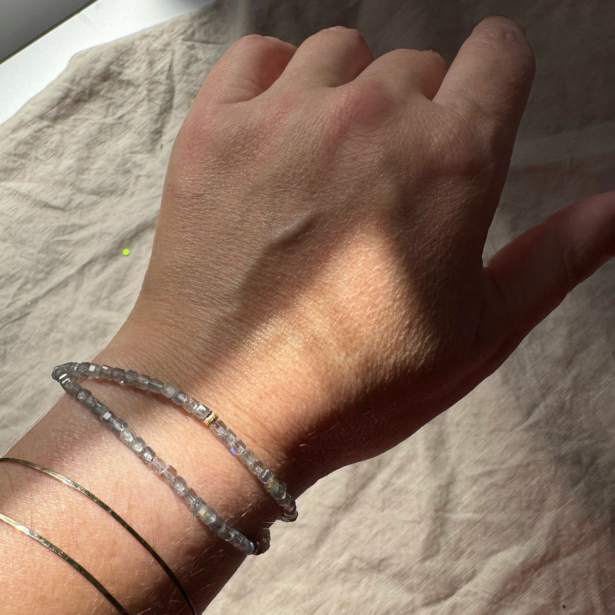 MORNING FROST | LABRADORITE LIMITED EDITION GEM BRACELET