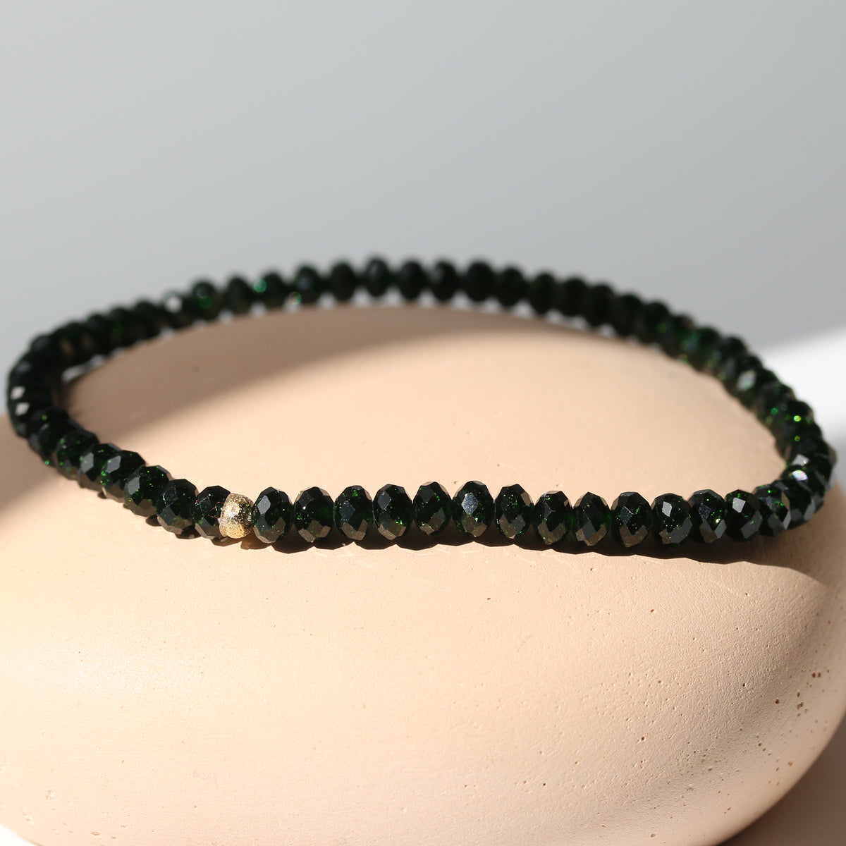MYSTIC EVERGREEN | GREEN GOLDSTONE LIMITED EDITION GEM BRACELET