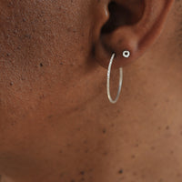 DIAMOND DUSTED ROUND HOOP EARRINGS