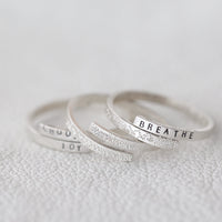 diamond dusted adjustable rings options | christina kober