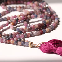 VINEYARD VELVET GEMSTONE TASSEL NECKLACE