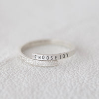 choose joy embraced ring