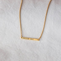choose joy gold bar necklace