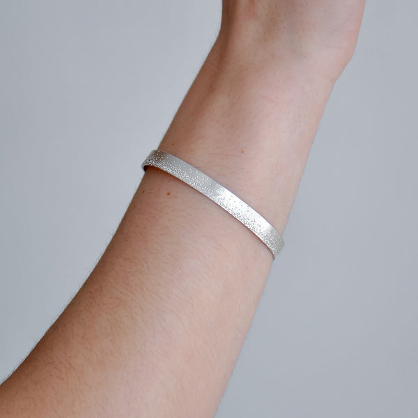 silver grand cuff on model | christina kober