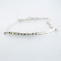 Thin bar engraved ballet bracelet | Christina Kober