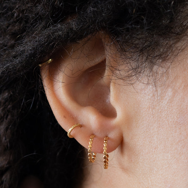 SPARKLE HUGGIE HOOPS