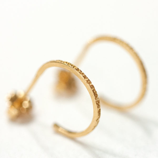 large gold huggie hoops | christina kober