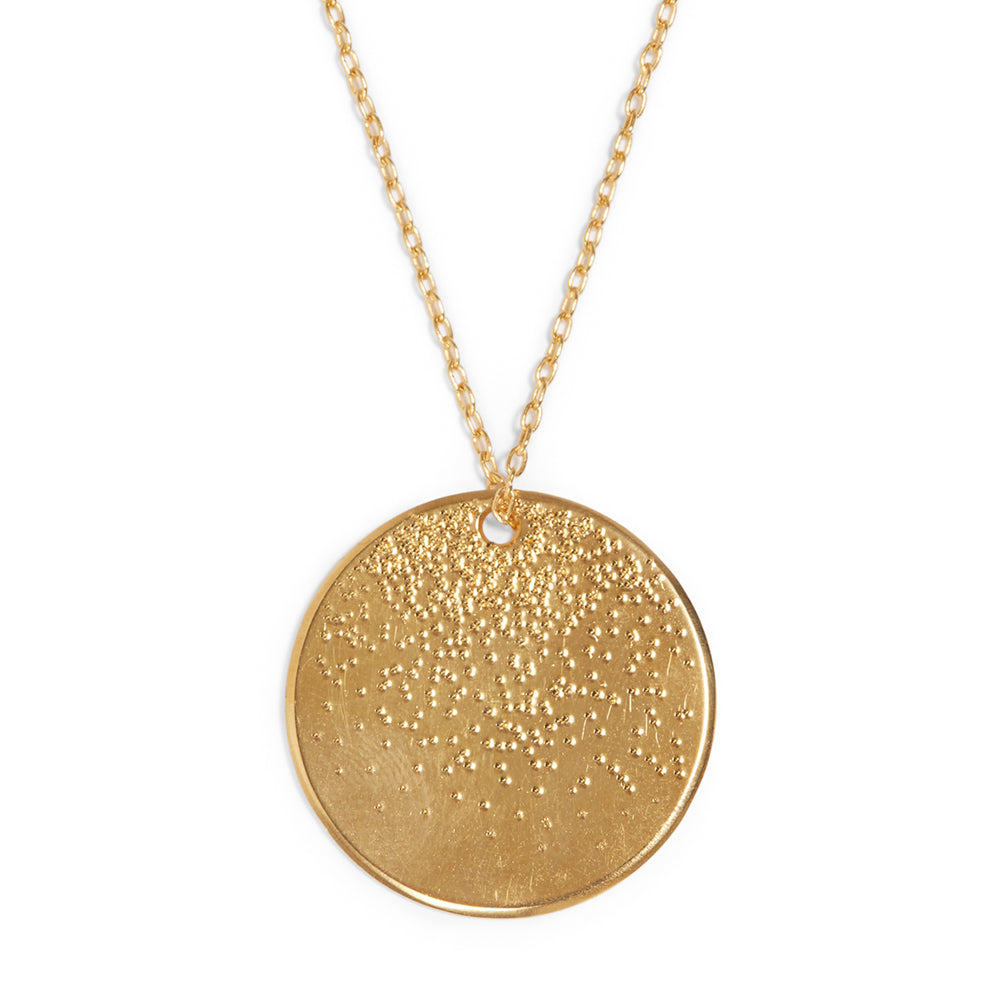 gold large coin necklace