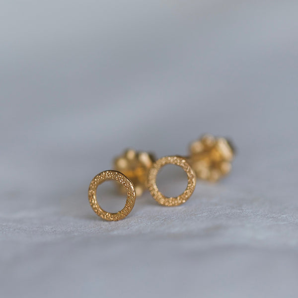 gold mini karma studs