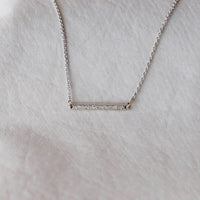 silver horizontal bar necklace | christina kober