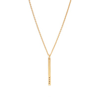 MAMA gold mini bar necklace