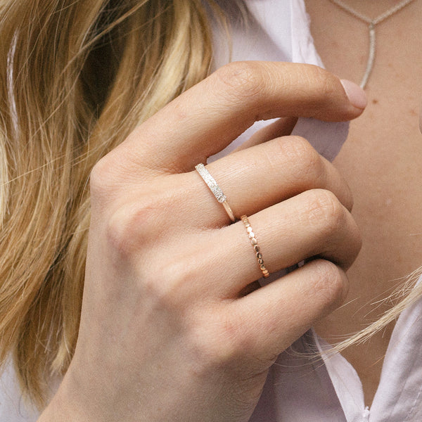 rose gold sparkle ring