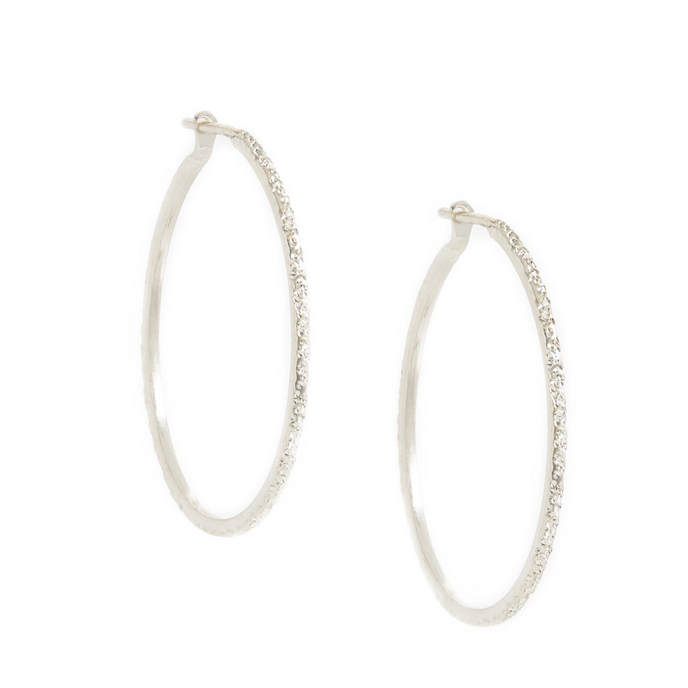 medium silver hoops | christina kober
