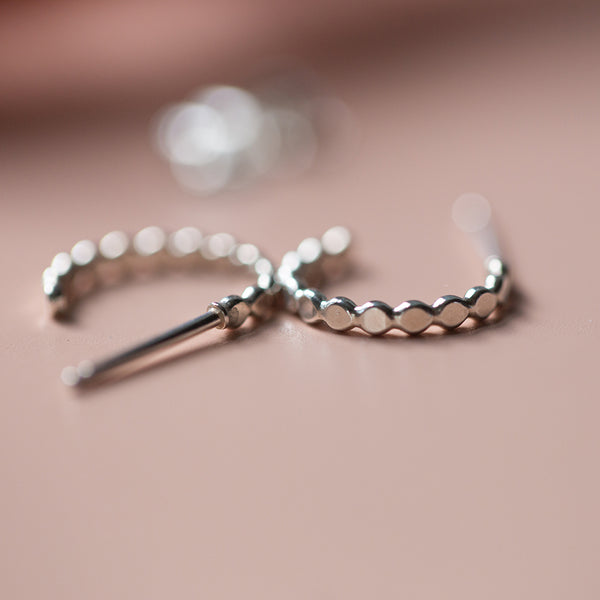 sparkle huggie hoops