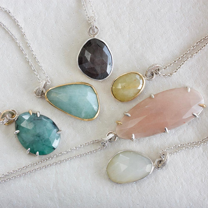 INTRODUCING | faceted collection pendants