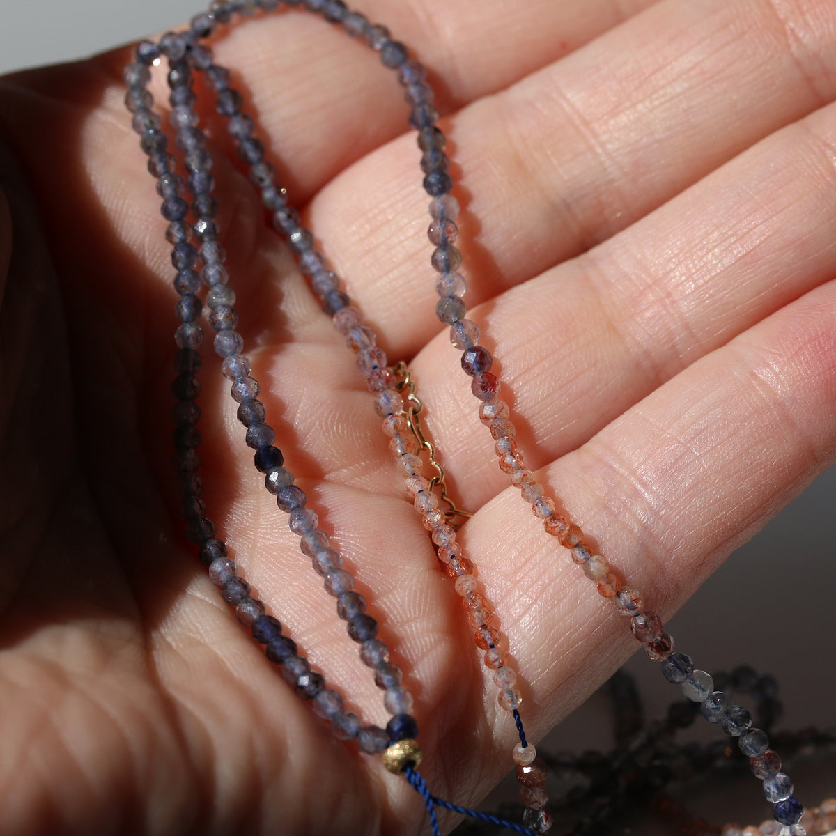 AUTUMN SUNSET GEMSTONE TASSEL NECKLACE