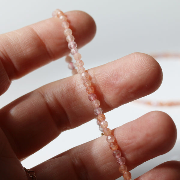 BLUSH EMBER | ROSE + STRAWBERRY QUARTZ LIMITED EDITION GEM BRACELET