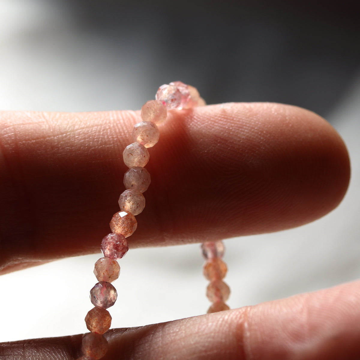 BLUSH EMBER | ROSE + STRAWBERRY QUARTZ LIMITED EDITION GEM BRACELET