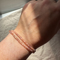BLUSH EMBER | ROSE + STRAWBERRY QUARTZ LIMITED EDITION GEM BRACELET