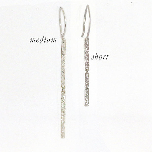 DOUBLE BAR EARRINGS | diamond dusted