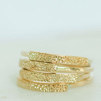 GOLD-FILLED DIAMOND DUSTED NARROW RING