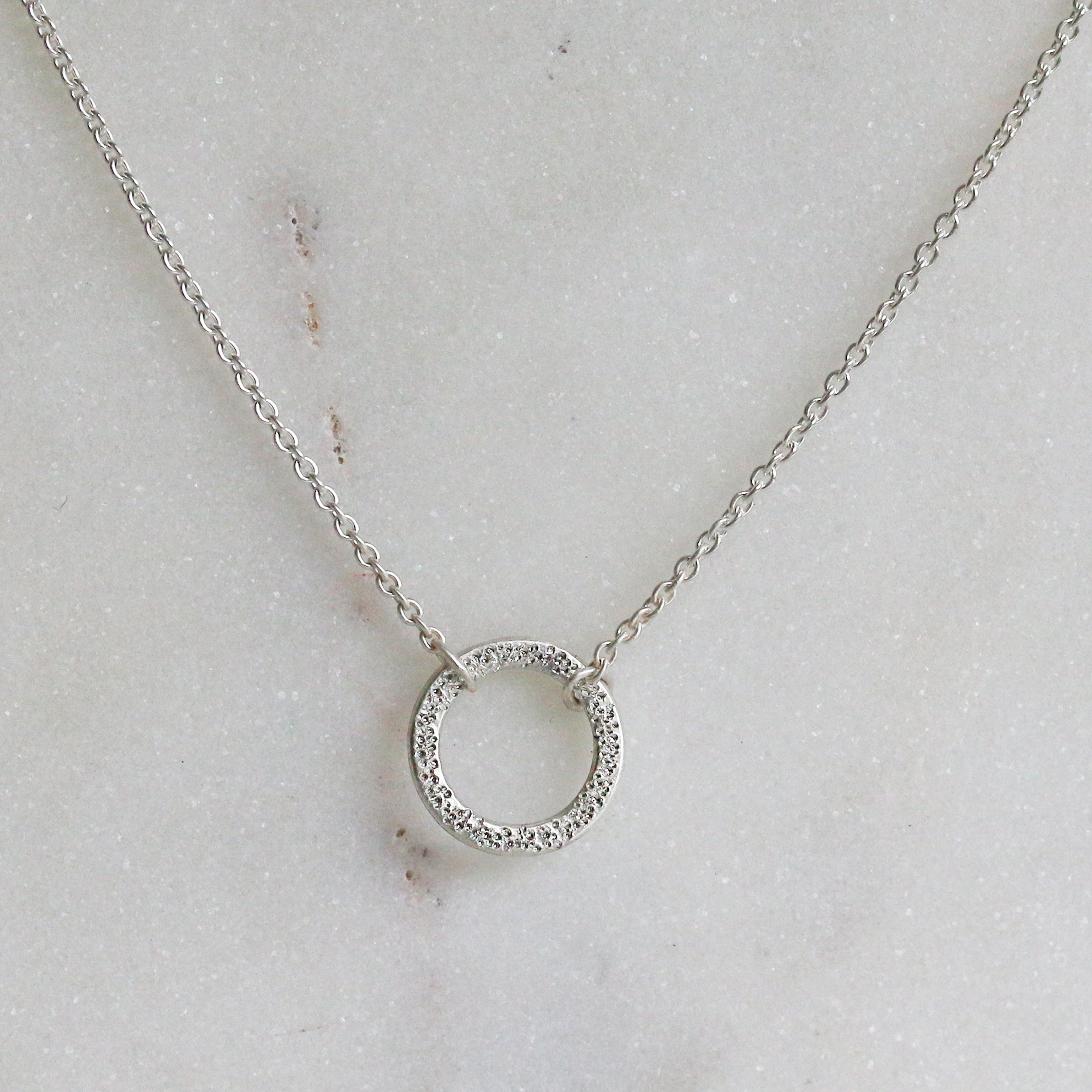 Karma necklace deals silver