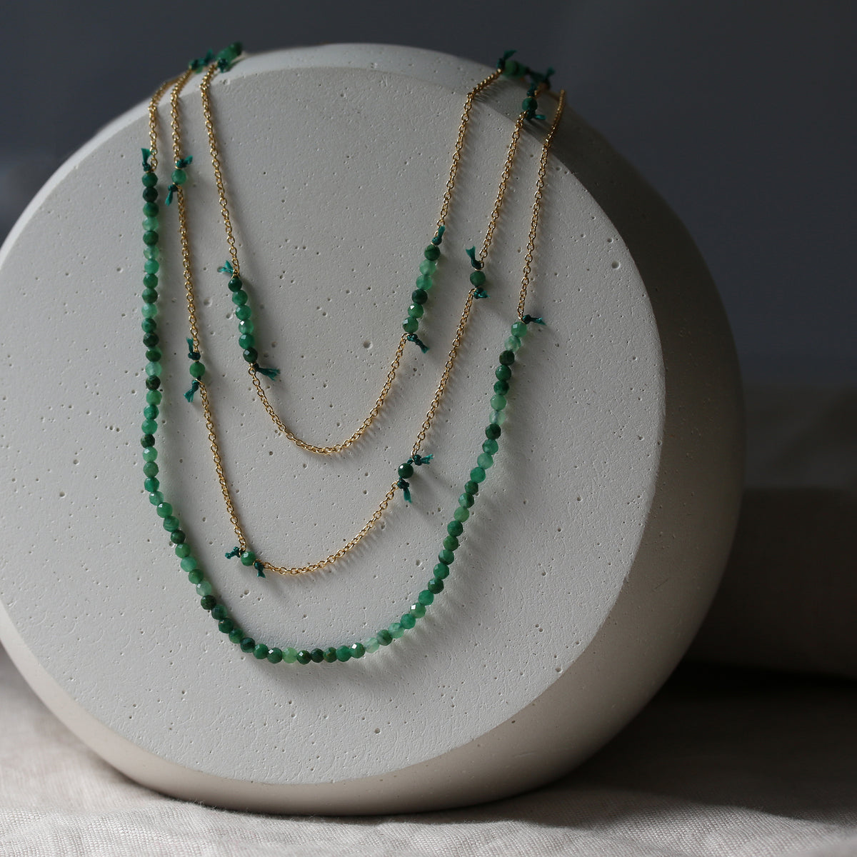 ENCHANTED PINE BONBON GEMSTONE NECKLACE