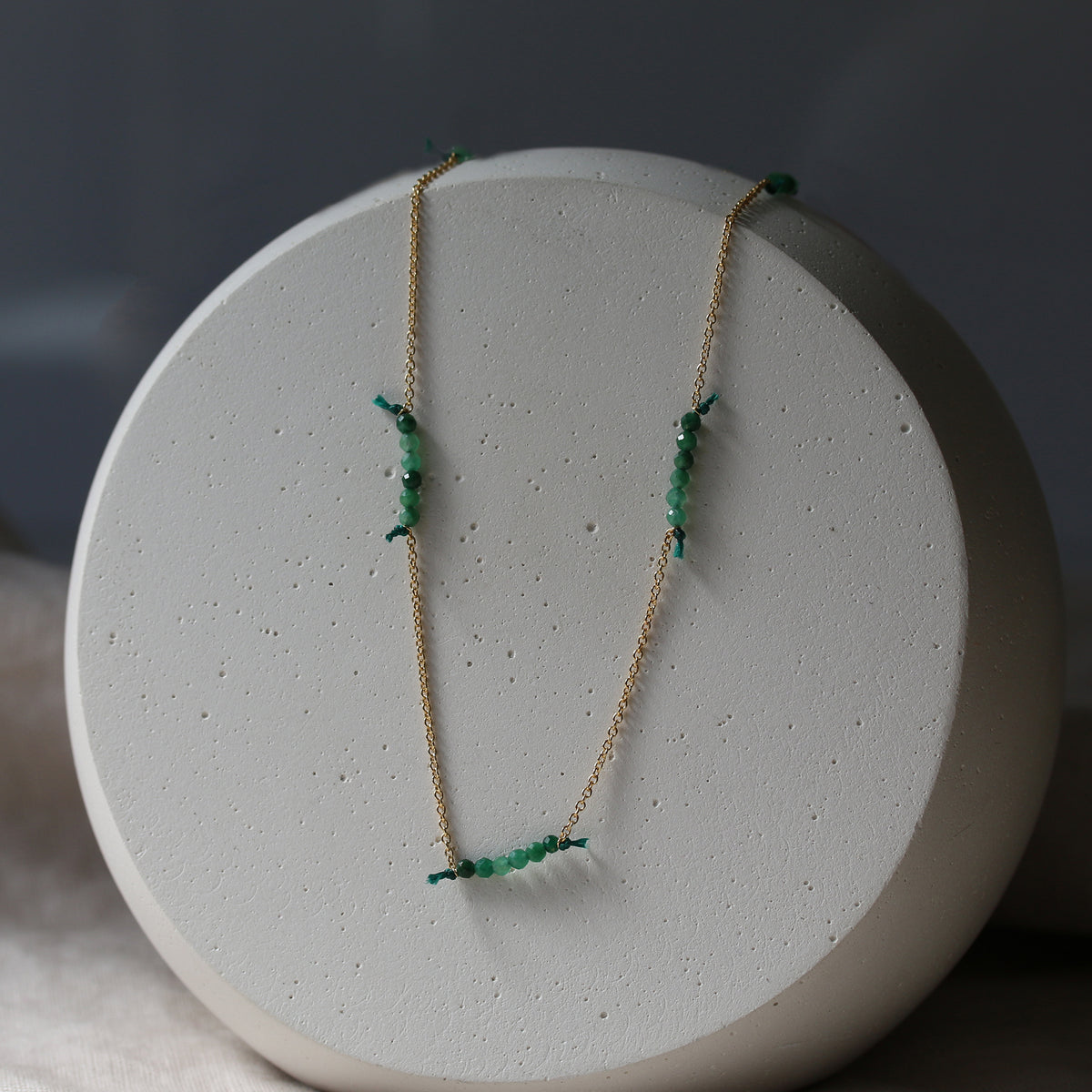 ENCHANTED PINE BONBON GEMSTONE NECKLACE