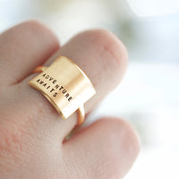 GOLD-FILLED WIDE RING