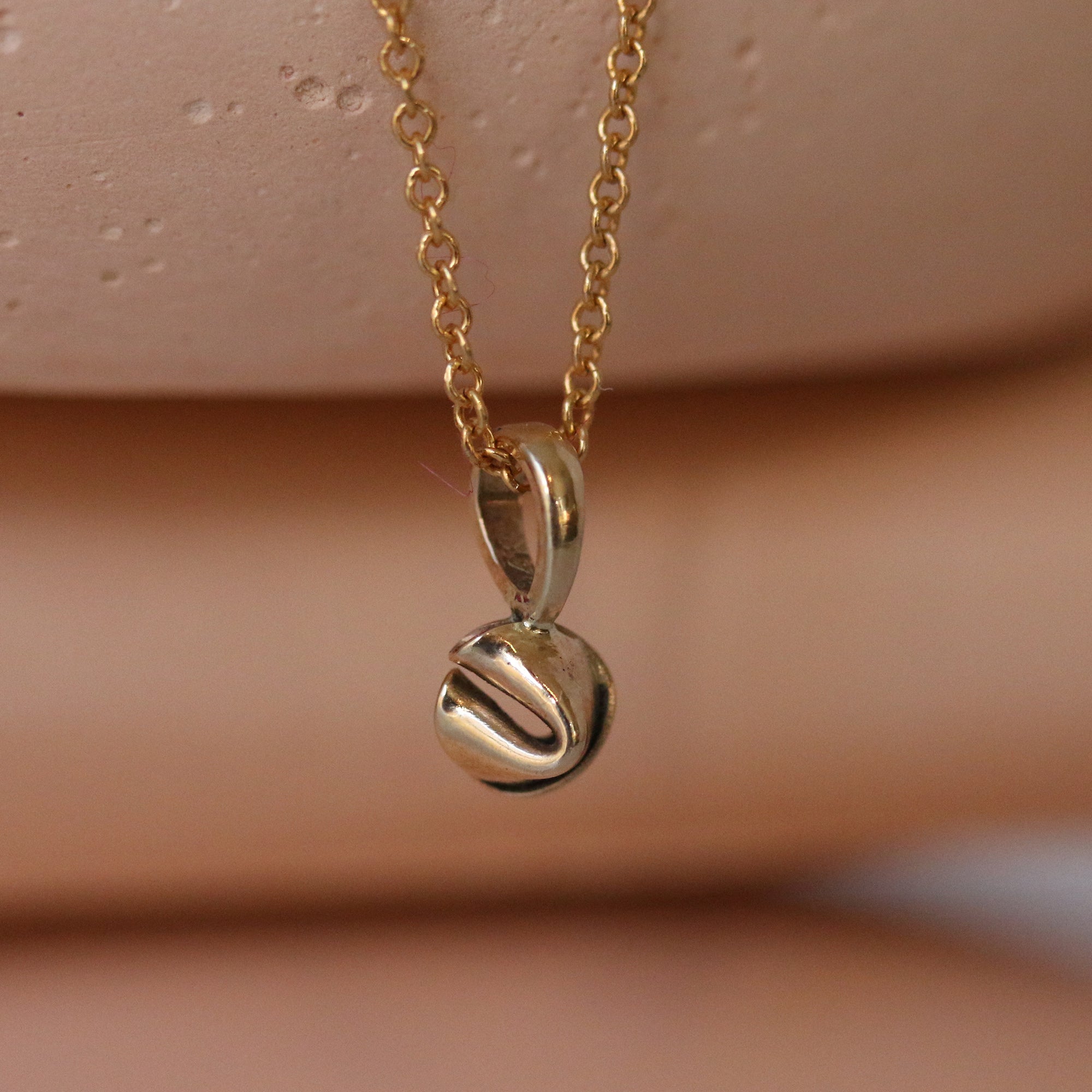itty-bitty fortune cookie necklace | christina kober itty-bitty fortune cookie necklace | christina kober