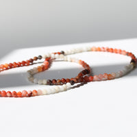 HARVEST DAWN | RED + WHITE AGATE LIMITED EDITION GEM BRACELET