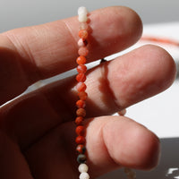 HARVEST DAWN | RED + WHITE AGATE LIMITED EDITION GEM BRACELET