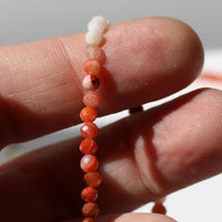 HARVEST DAWN | RED + WHITE AGATE LIMITED EDITION GEM BRACELET