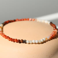 HARVEST DAWN | RED + WHITE AGATE LIMITED EDITION GEM BRACELET