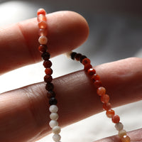 HARVEST DAWN | RED + WHITE AGATE LIMITED EDITION GEM BRACELET