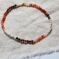HARVEST DAWN | RED + WHITE AGATE LIMITED EDITION GEM BRACELET