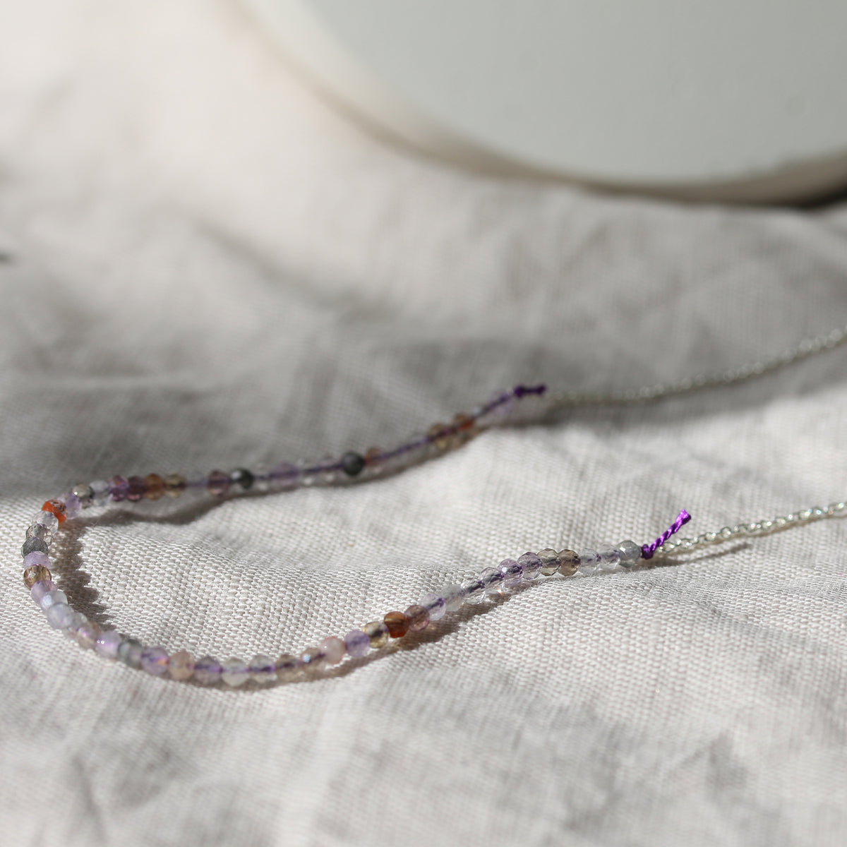 LAVENDER FIELDS BONBON GEMSTONE NECKLACE