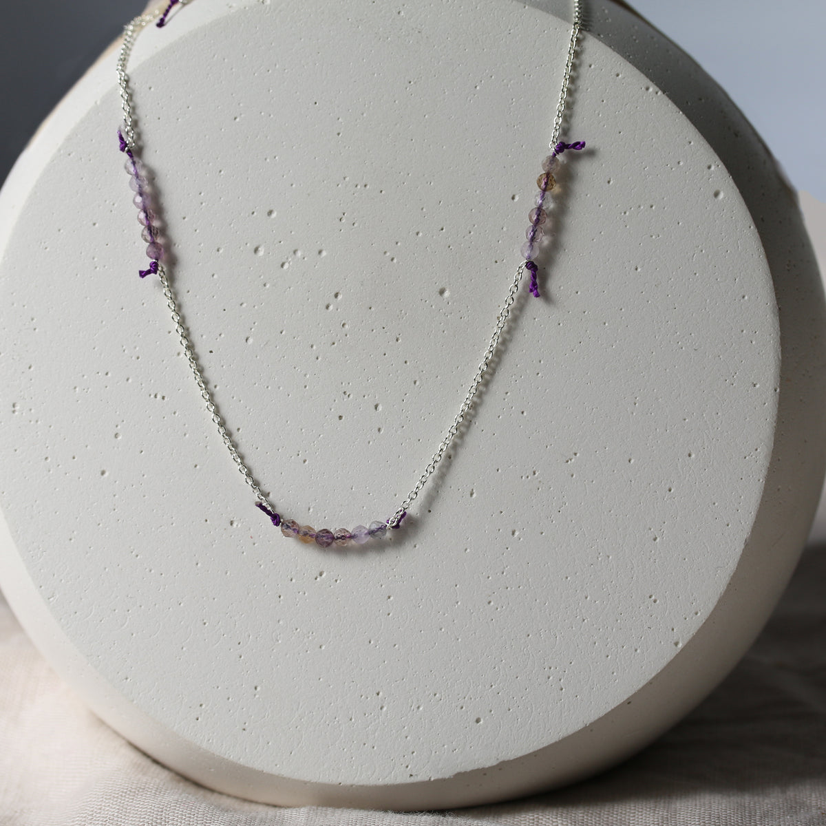 LAVENDER FIELDS BONBON GEMSTONE NECKLACE