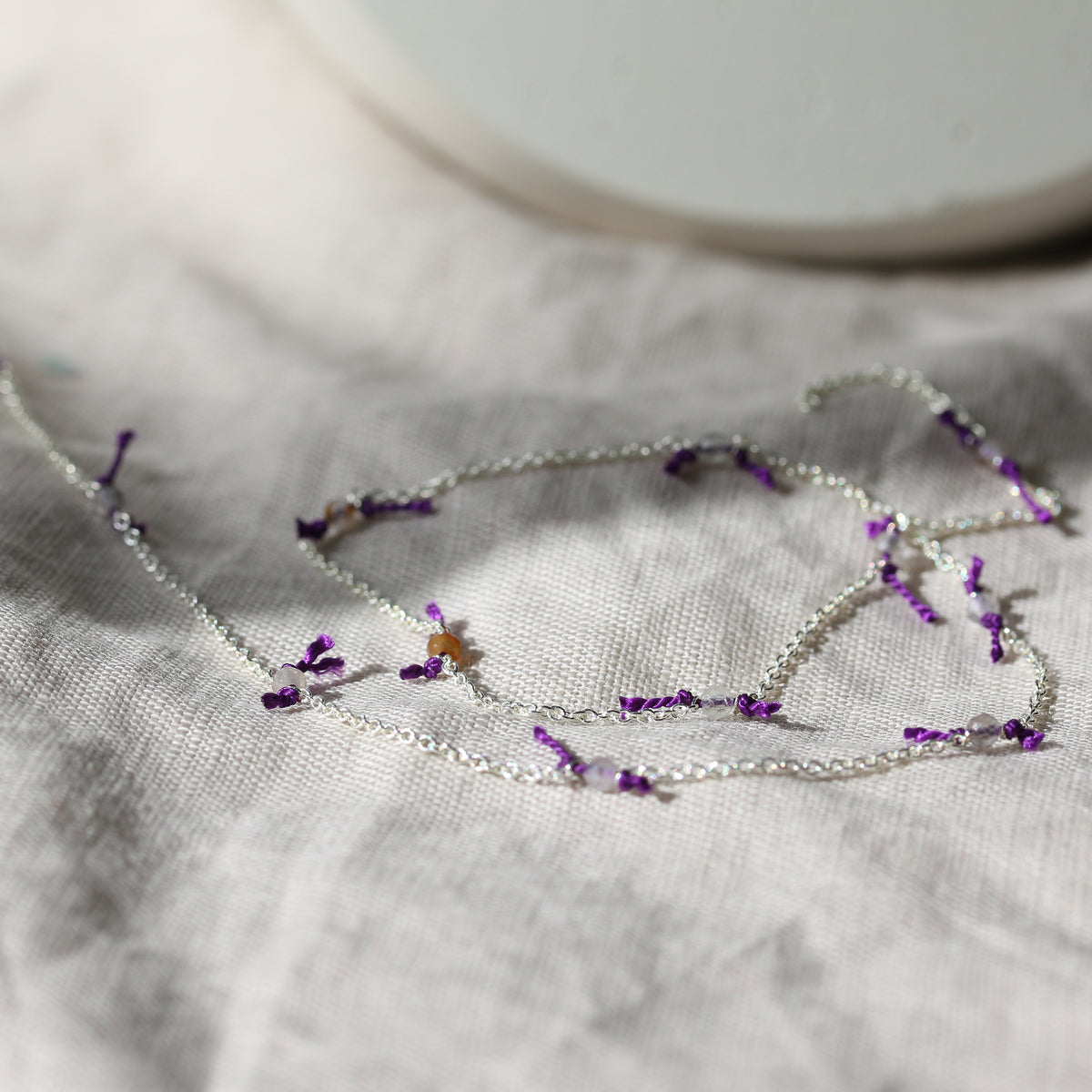 LAVENDER FIELDS BONBON GEMSTONE NECKLACE