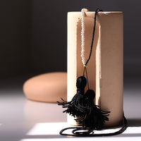 MIDNIGHT REVERIE GEMSTONE TASSEL NECKLACE