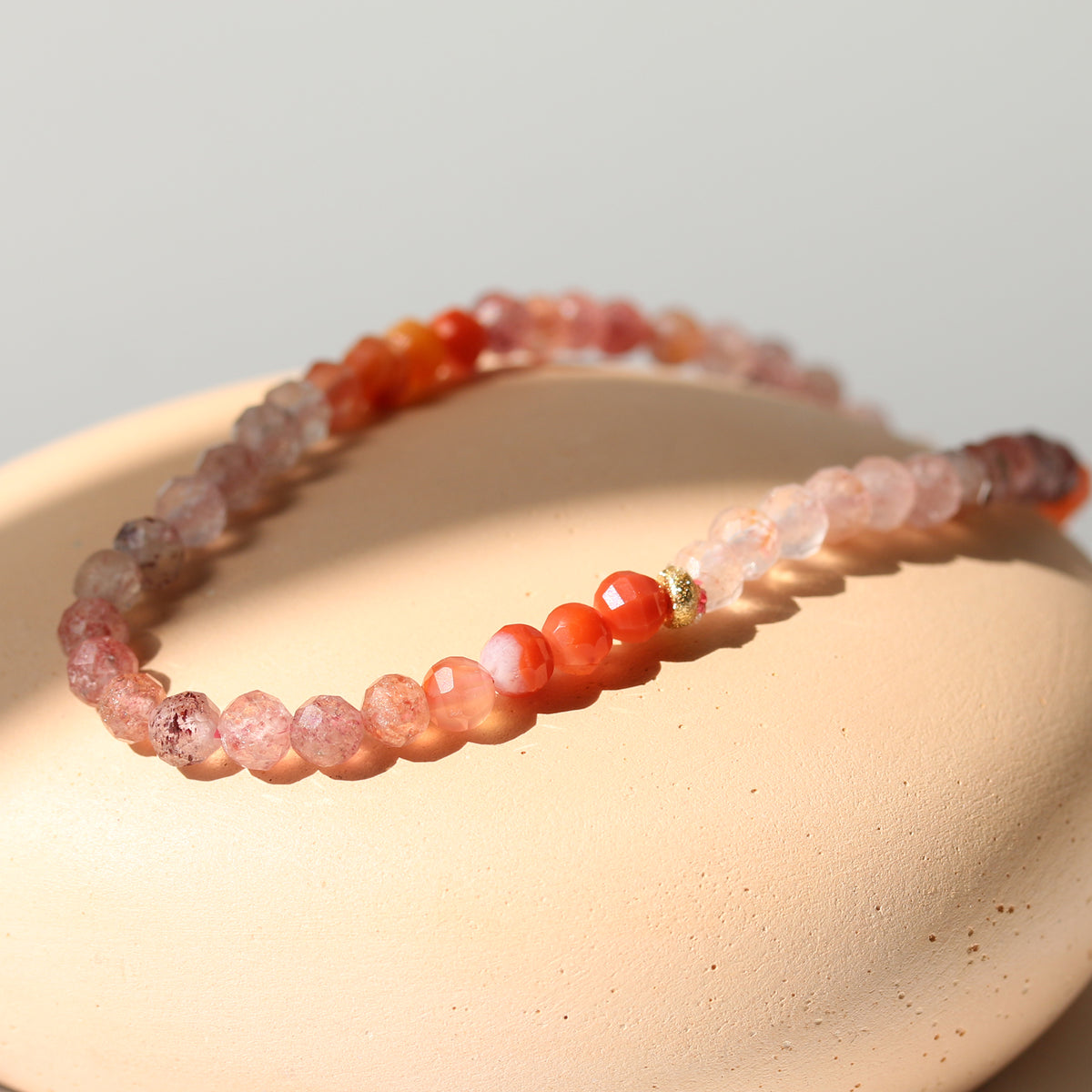 ROSY TWILIGHT | QUARTZ + AGATE LIMITED EDITION GEM BRACELET