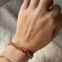 ROSY TWILIGHT | QUARTZ + AGATE LIMITED EDITION GEM BRACELET